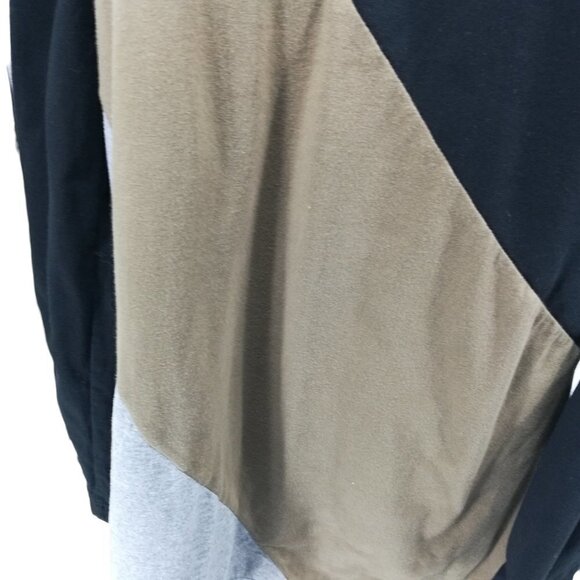 Neon Buddha Color Block Long Sleeve Tunic Shirt Size M Stretch T Shirt Black - Picture 4 of 14